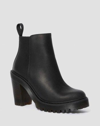 Dr Martens Magdalena Leather Heeled Chelsea Cizmy Damske Čierne | 0968-CLFUG